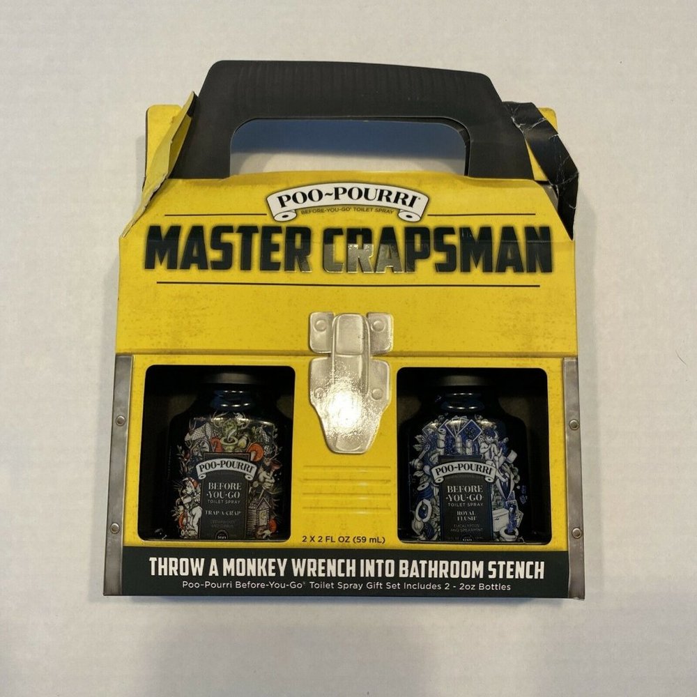 NIB Poo-Pourri Before-you-go Toilet Spray Master Crapsman Set Of 2
